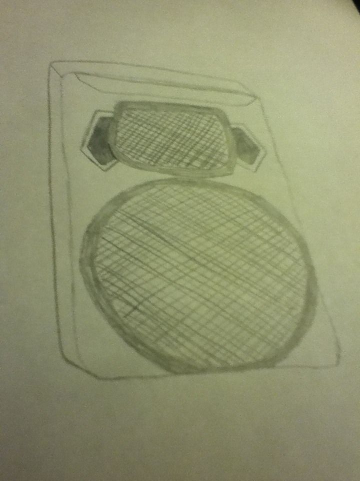 720x960 Speaker Drawing 6 Steps - Speaker Sketch