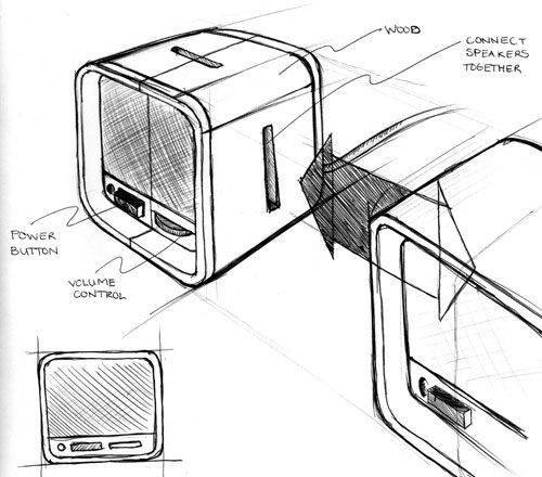 500x440 Speaker Sketch - Speaker Sketch