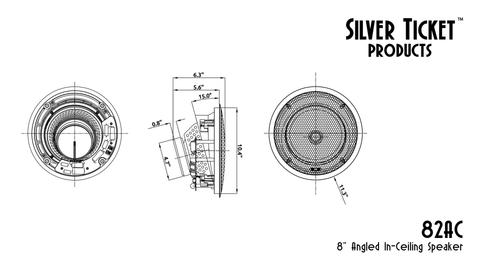 480x270 82ac Silver Ticket 8 120 Watt Angled 2 Way In Ceiling Speaker - Speaker Sketch