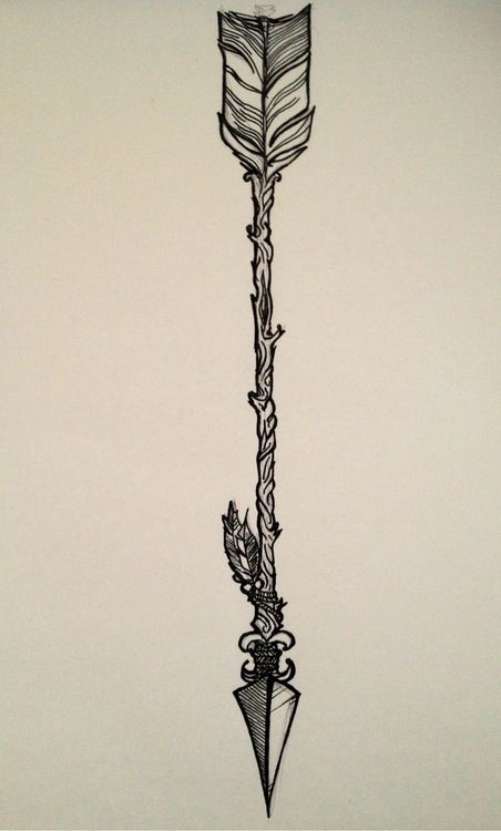 452x750 Nice Sketch Of Spear Tattoo - Spear Sketch