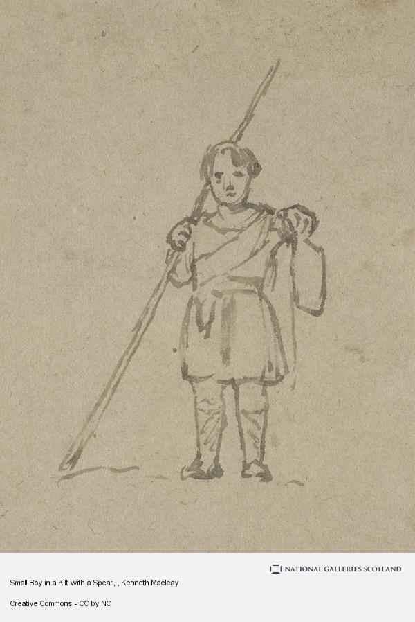 600x898 Small Boy In A Kilt With A Spear National Galleries Of Scotland - Spear Sketch