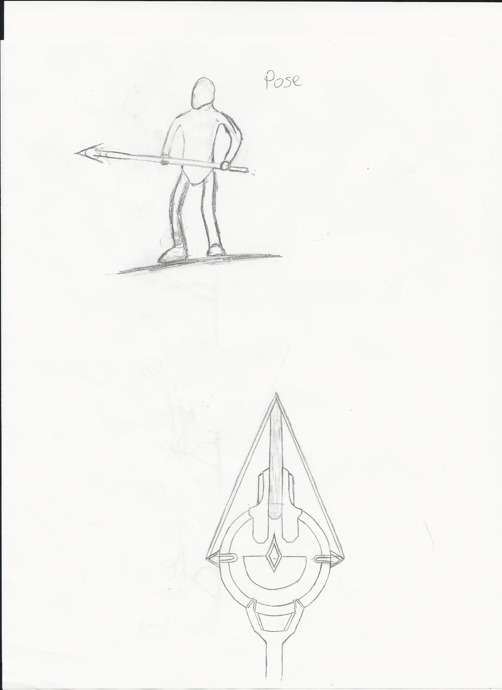 1700x2338 Tenno Spear Concept - Spear Sketch