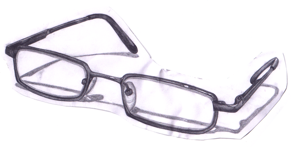 600x304 Glasses Sketch By Fallenintoshadows - Spectacles Sketch