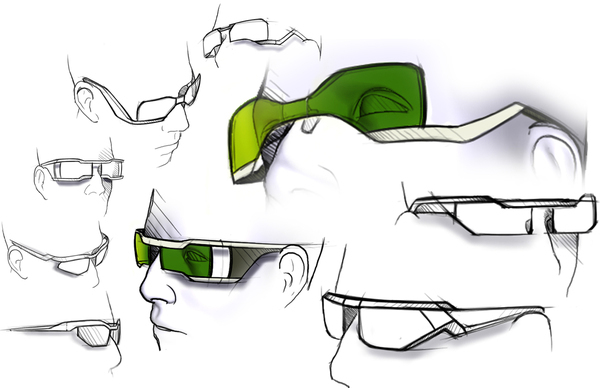 600x388 Model T Eyewear On Behance - Spectacles Sketch