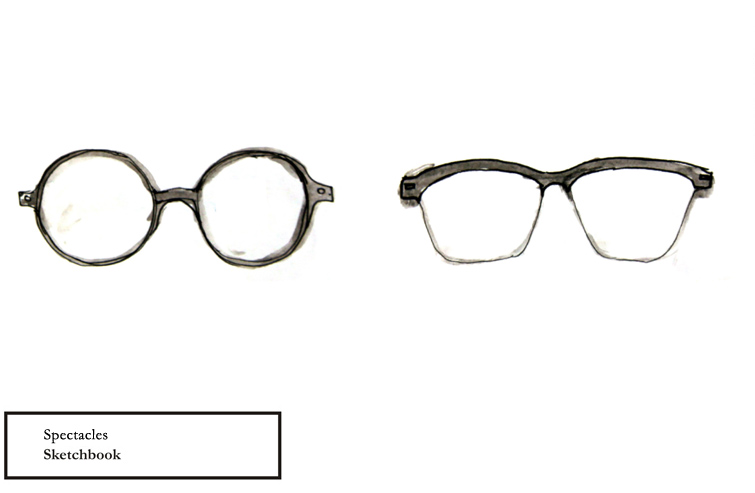 755x493 Sketchbook No.2 Sasha Vaughan - Spectacles Sketch