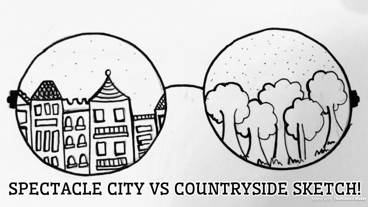 1280x720 Spectacles City Vs Countryside Sketch! - Spectacles Sketch