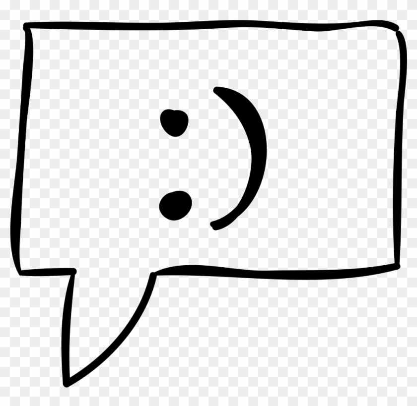 840x819 Smile In Message Sketched Speech Bubble Comments - Speech Bubble Sketch