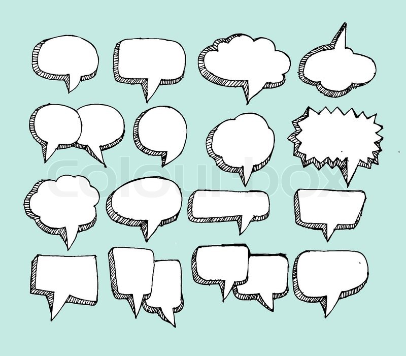 800x701 Speech Bubble Sketch Hand Drawn Bubble Speech Stock Vector - Speech Bubble Sketch