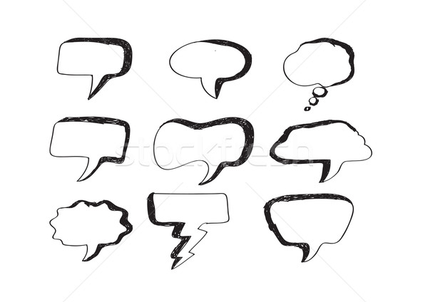 600x424 Speech Bubble Sketch Hand Drawn Bubble Speech Vector Illustration - Speech Bubble Sketch