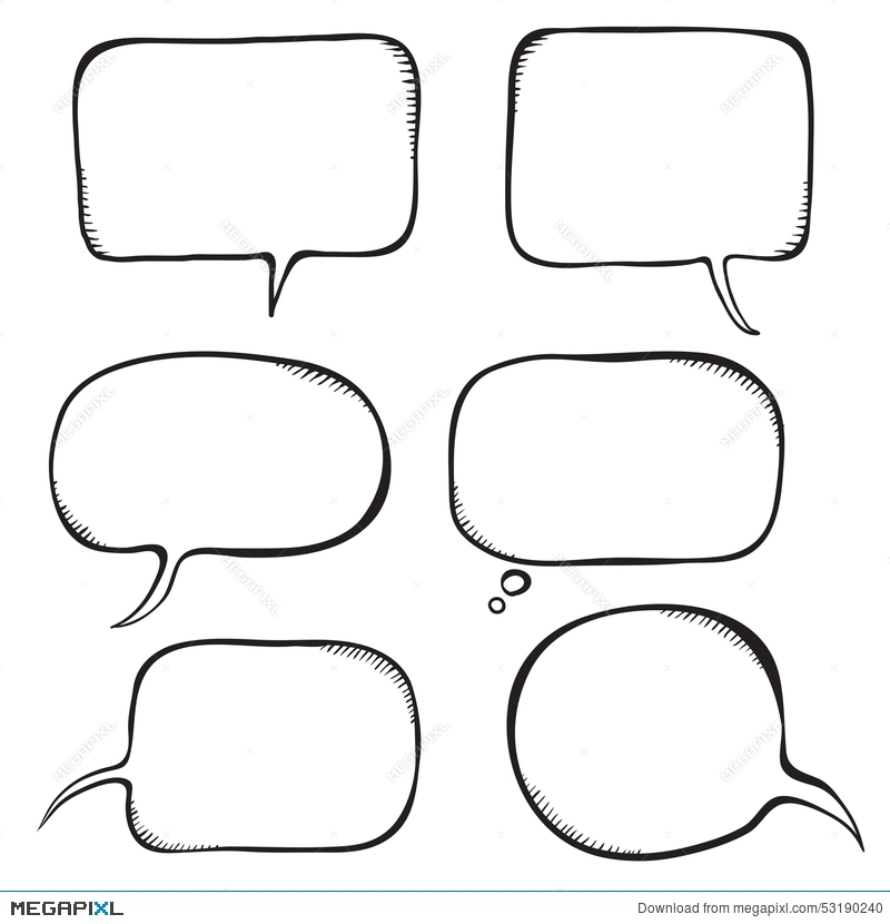 800x830 Speech Bubble. Sketch Vector Illustration Illustration 53190240 - Speech Bubble Sketch