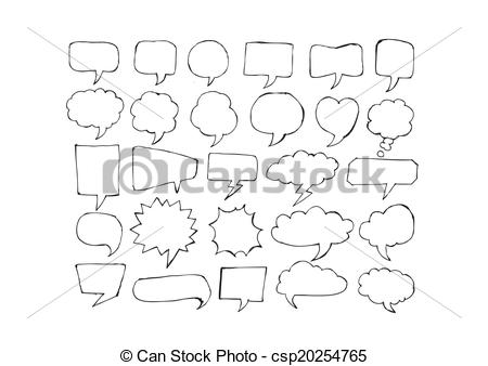 450x338 Speech Bubble Sketch Hand Drawn Bubble Speech. - Speech Bubble Sketch