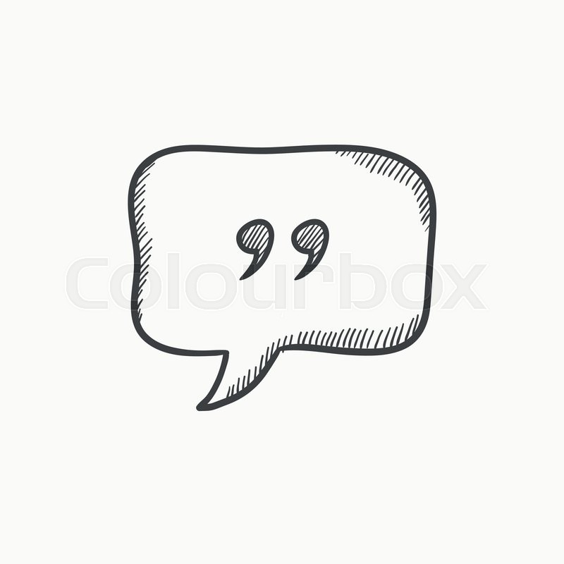 800x800 Speech Bubble Vector Sketch Icon Isolated On Background. Hand - Speech Bubble Sketch