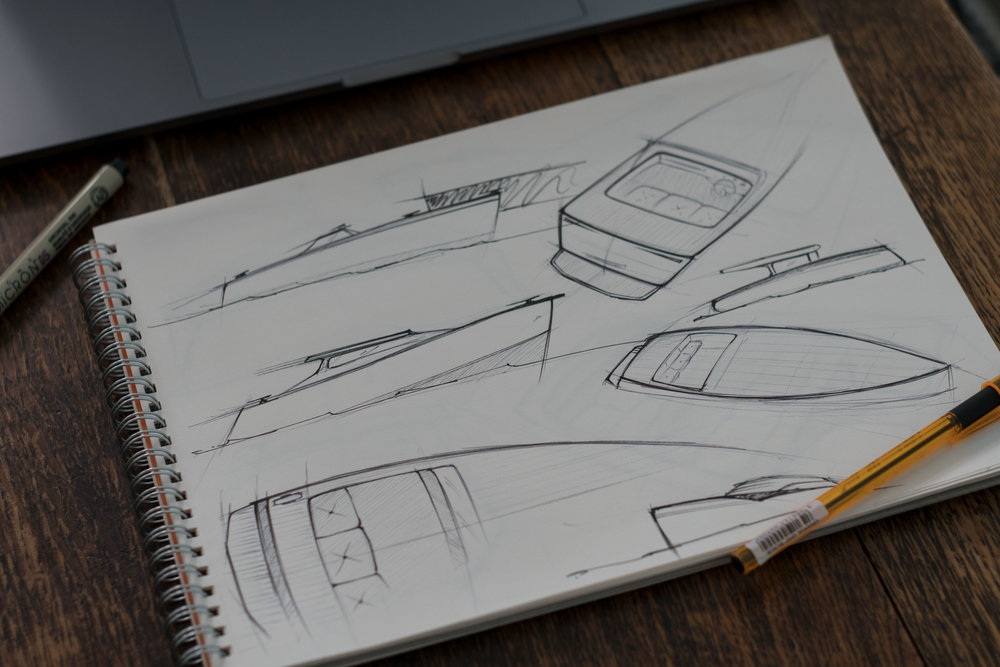 1000x667 Speed Boat Sketching Will Nicholson - Speed Boat Sketch