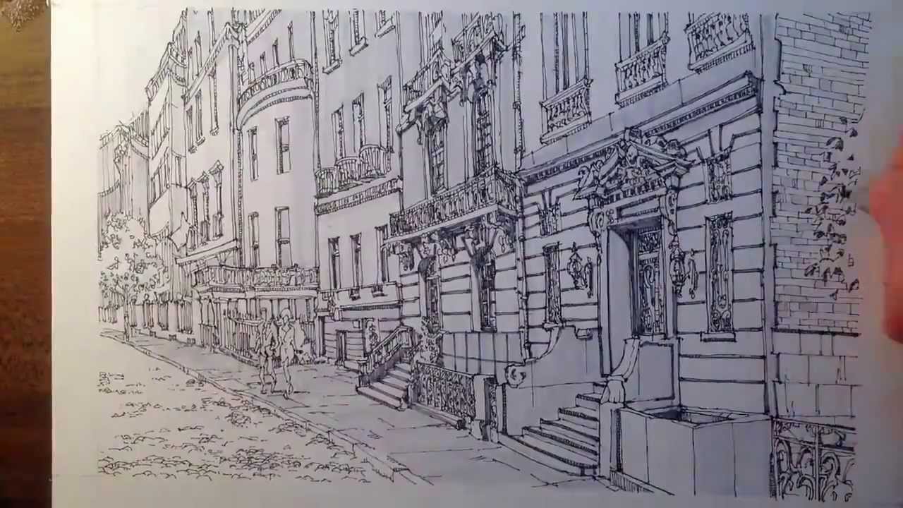 1280x720 New York Townhouses (Speed Sketch) - Speed Sketch