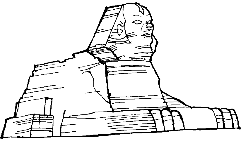 823x483 Great Sphinx Of Giza Drawing, Pencil, Sketch, Colorful, Realistic - Sphinx Sketch
