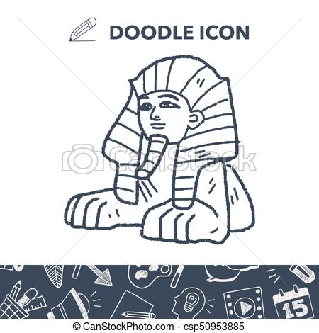 450x470 Sphinx Doodle. - Sphinx Sketch