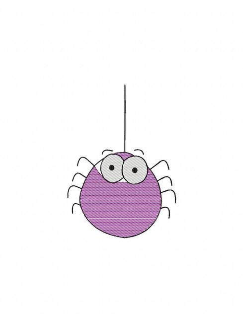 489x640 Cute Spider Sketch Embroidery Design - Spider Sketch