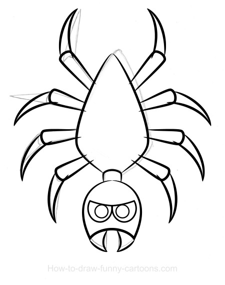 450x569 Spider Drawing (Sketching + Vector) - Spider Sketch Easy