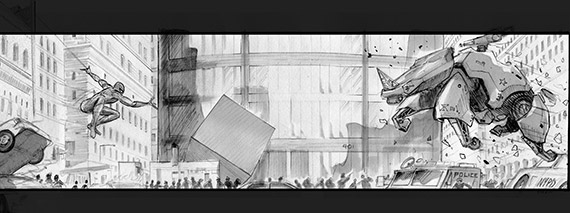 570x213 The Amazing Spider Man 2 Storyboards Inc. News - Spiderman 3 Sketch