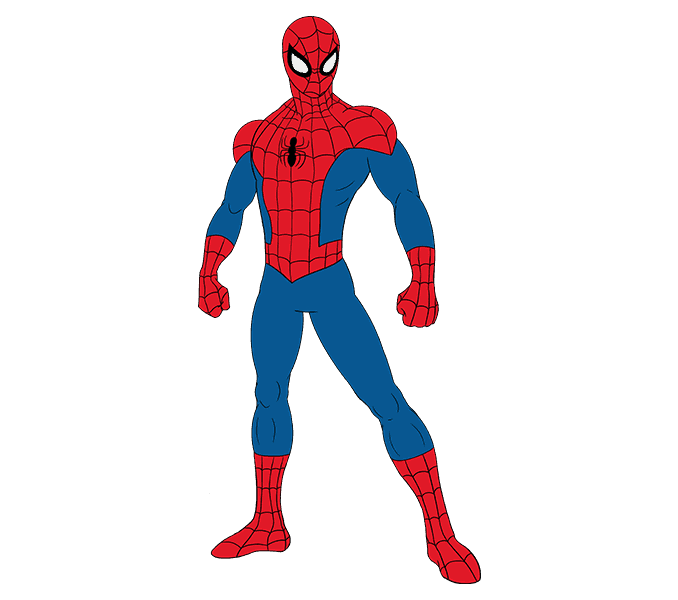 678x600 How To Draw Spiderman Easy Drawing Guides - Spiderman Cartoon Sketch