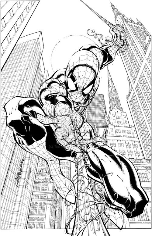 500x774 Spider Man Comic Book Inspired Artwork - Spiderman Comic Sketch