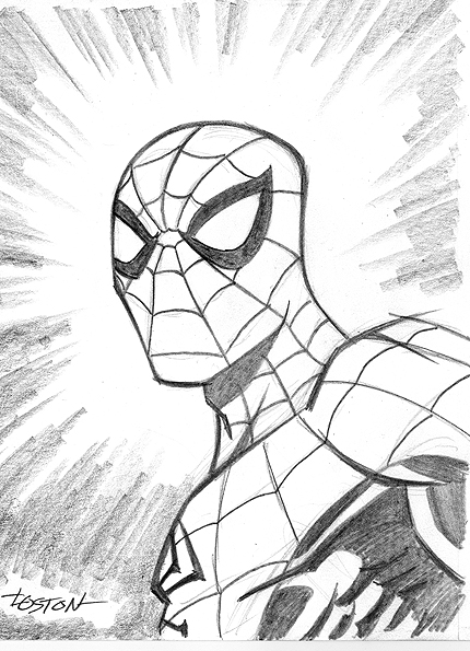430x595 Spider Man Sketch By Lostonwallace - Spiderman Comic Sketch