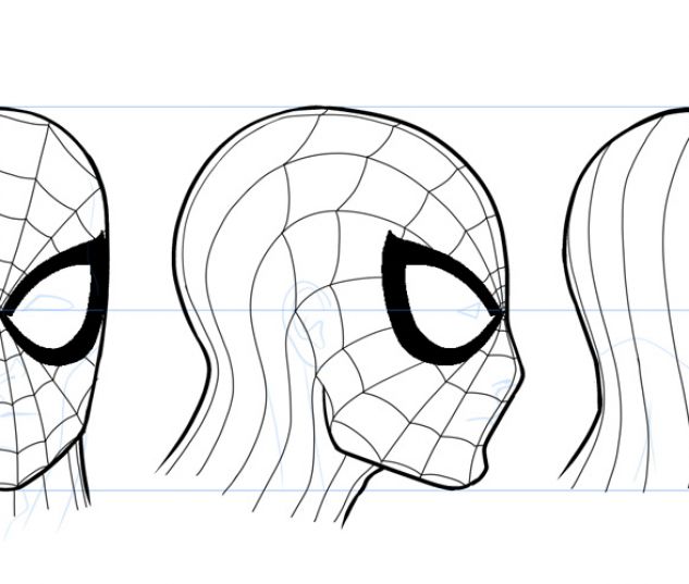 Spiderman Face Sketch at Explore collection of