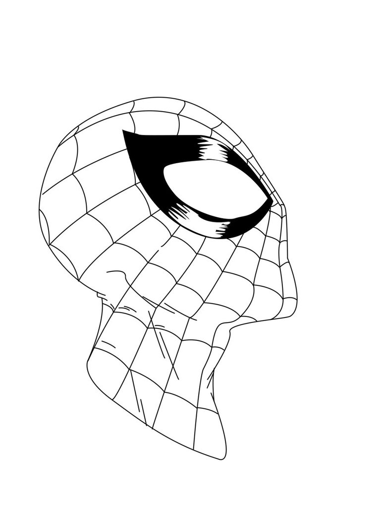 773x1034 Spider Man Face Sketch - Spiderman Face Sketch