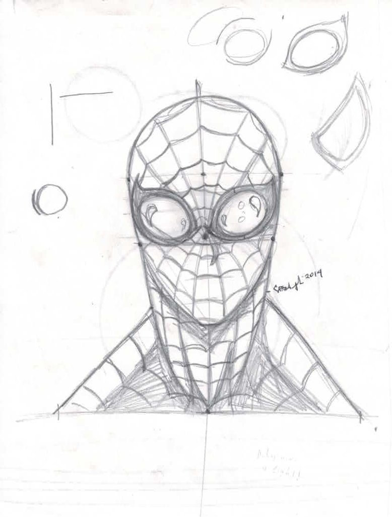 778x1026 Spiderman Face Sketch By Tefenthescorpion - Spiderman Face Sketch