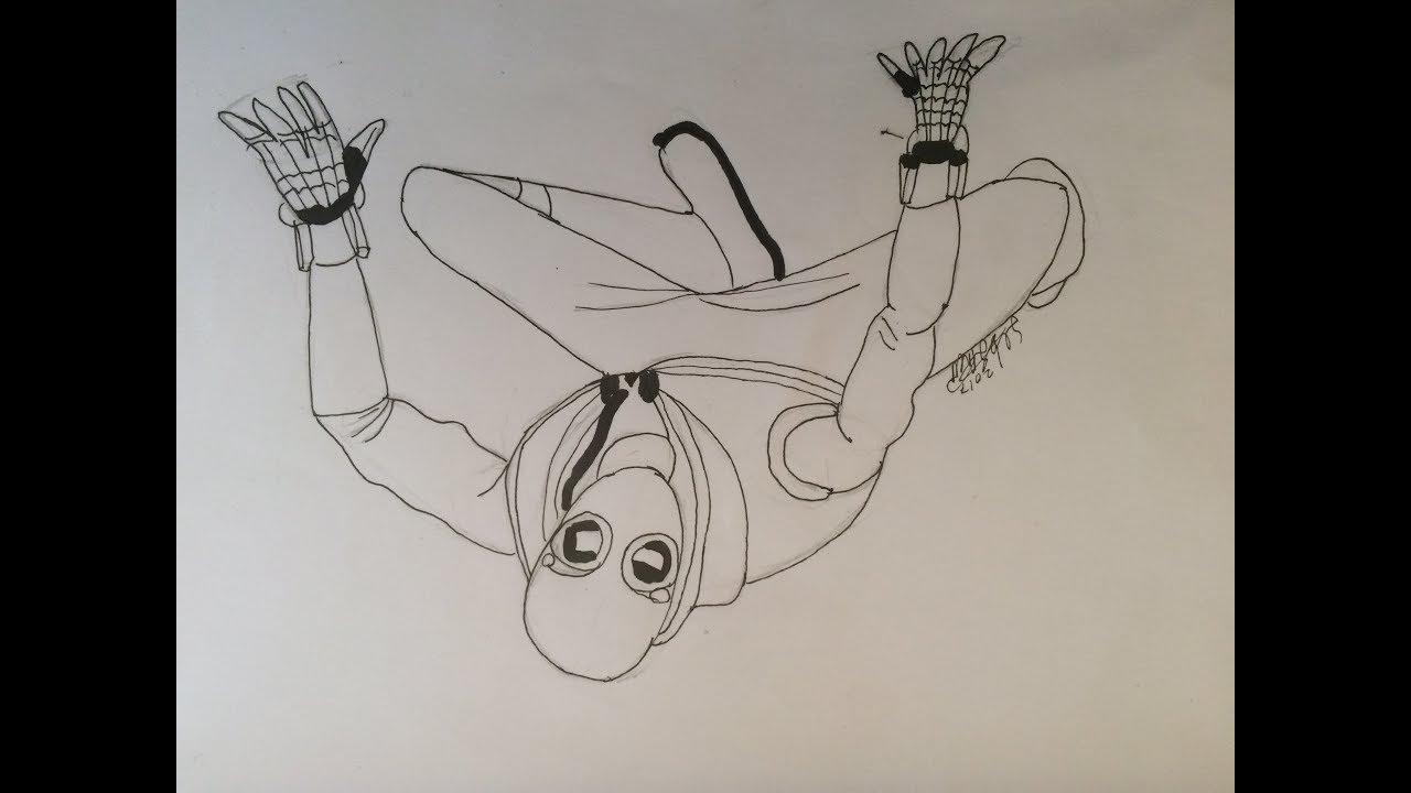 1280x720 Spider Man Homecoming Home Made Suit Speed Drawing. - Spiderman Homecoming Sketch