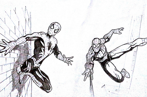 500x330 Spiderman Series - Spiderman Pencil Sketch