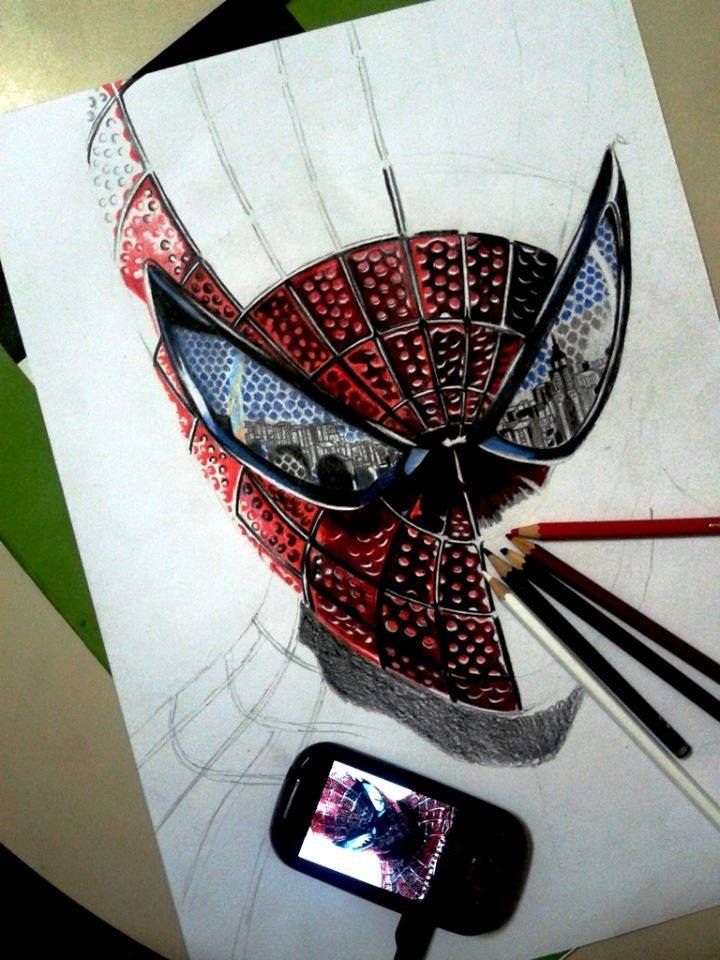 720x960 Spiderman Super Draw, Pencil Drawings And Colorful - Spiderman Pencil Sketch