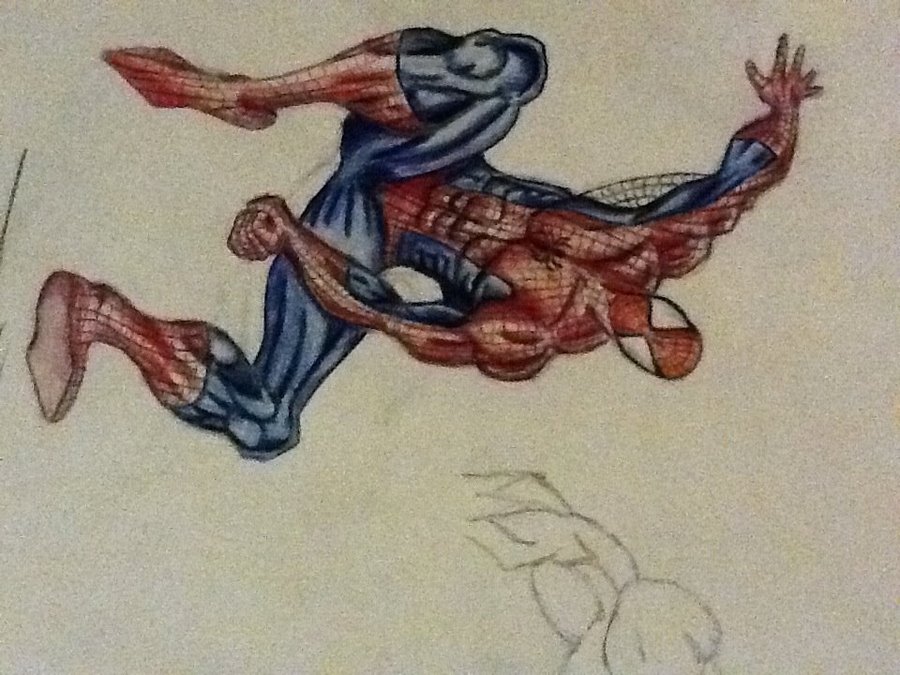 900x675 Spiderman Colored Pencil Sketch By Northernlime - Spiderman Pencil Sketch