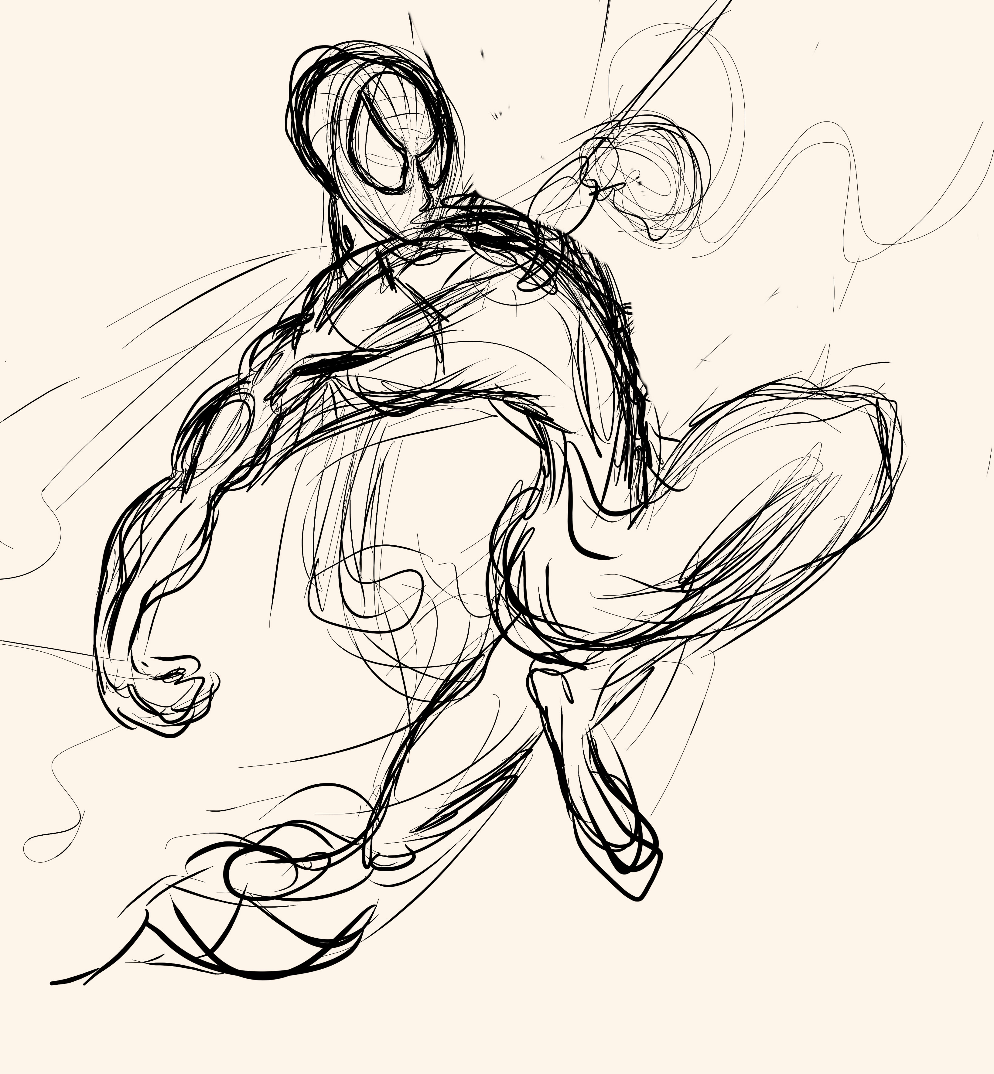 3273x3537 Spiderman Sketch Art Of Jeff - Spiderman Sketch