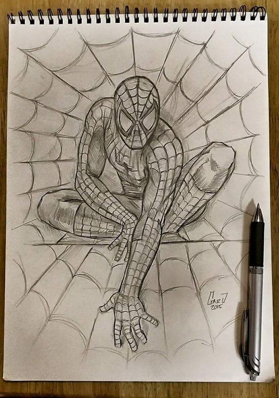 564x804 Spiderman Sketch Pencil Sketches Drawings, Art And - Spiderman Sketch