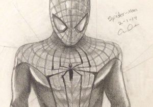 300x210 Spiderman Sketch Drawings How To Draw Spider Man In Fine Art Style - Spiderman Sketch