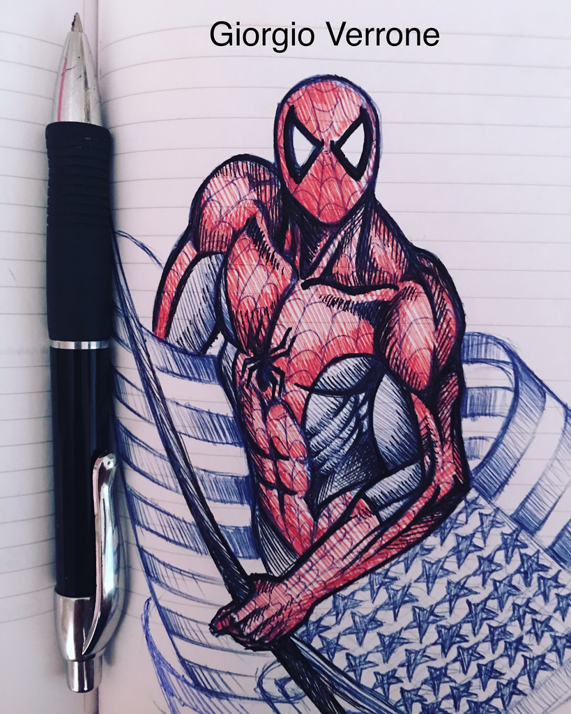 819x1024 Spiderman Sketch Giorgio Verrone - Spiderman Sketch