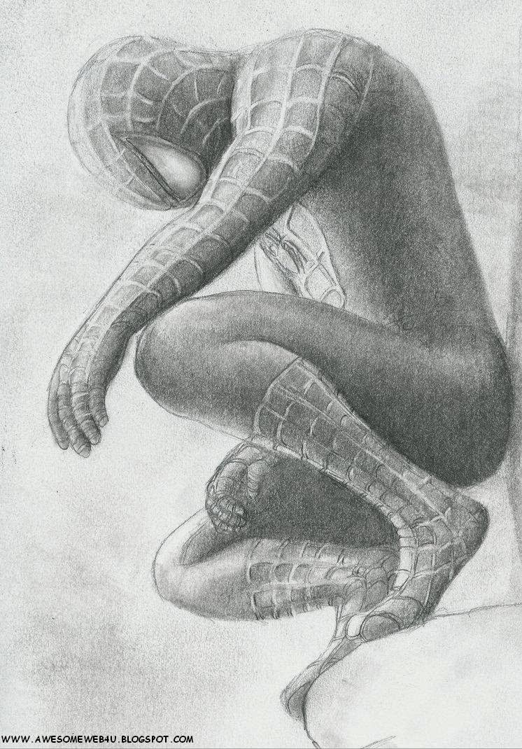 746x1070 Awesomeweb4u Sketches Of Spiderman - Spiderman Sketch