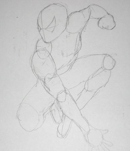 441x514 Pencil Drawings Of Spiderman Sketches Of Spiderman Drawings - Spiderman Sketch Easy