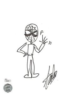 198x300 Stan Lee Hand Drawn Spiderman Sketch Jsa Full Letter - Spiderman Sketch Images