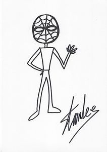 212x300 Stan Lee Rare Original Hand Drawn Spiderman 11 12 X8' Signed - Spiderman Sketch Images