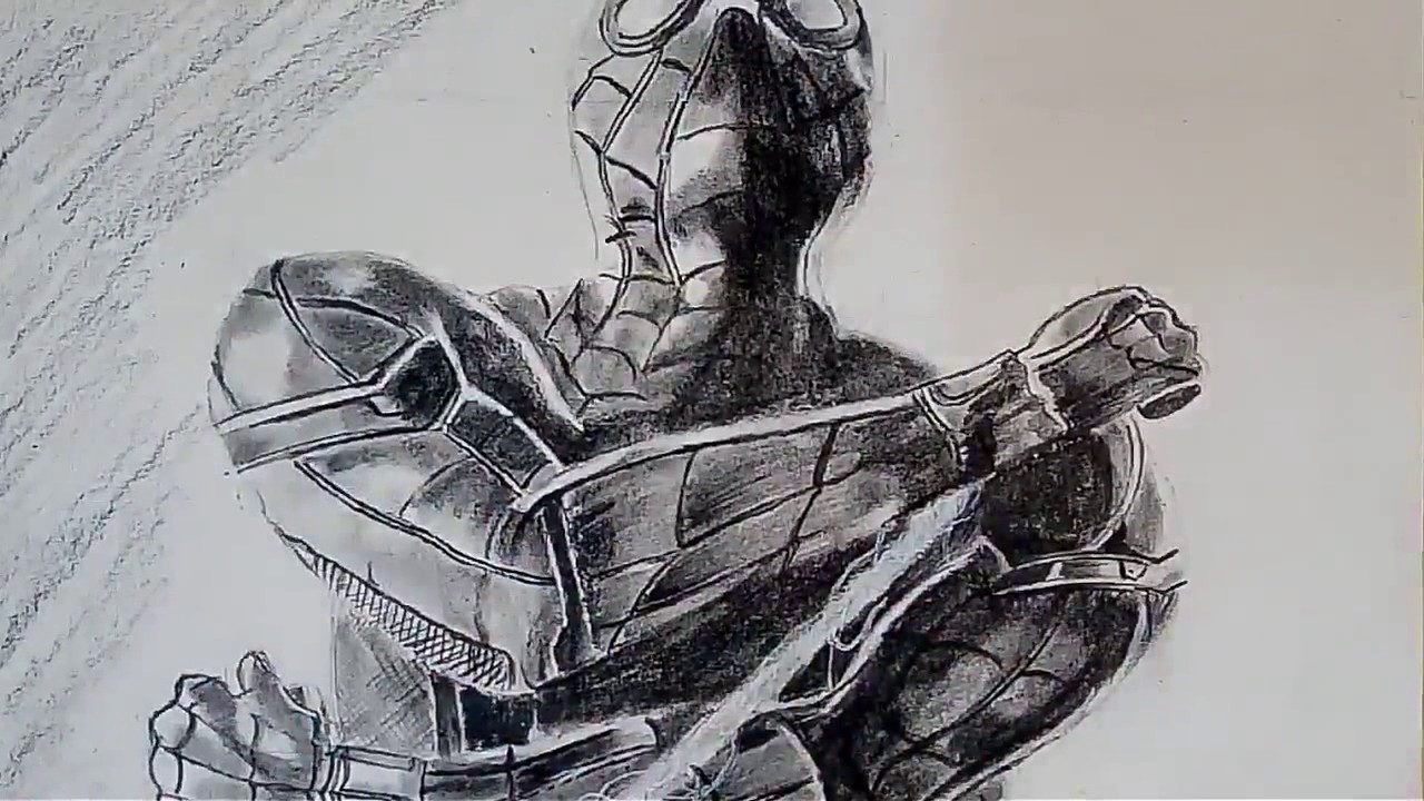 1280x720 Spider Man Homecoming Poster Sketch Starring Tom Holland And - Spiderman Sketch Images