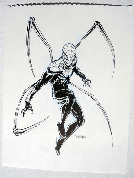 527x700 Dan Mora Superior Spiderman Original Marker Sketch - Spiderman Sketch Images