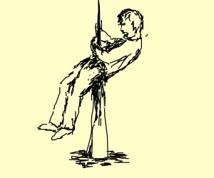 300x250 Sketch Boy Impaled On Giant Spike Drawing By Unern - Spike Sketch