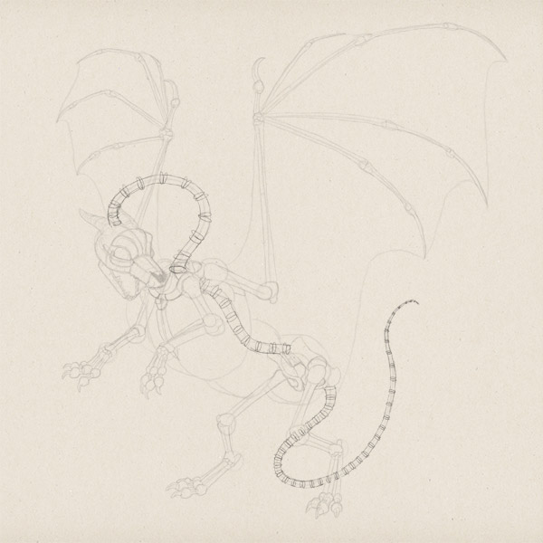 600x600 Create Zombie Dragon Concept Art Design And Sketch - Spine Sketch