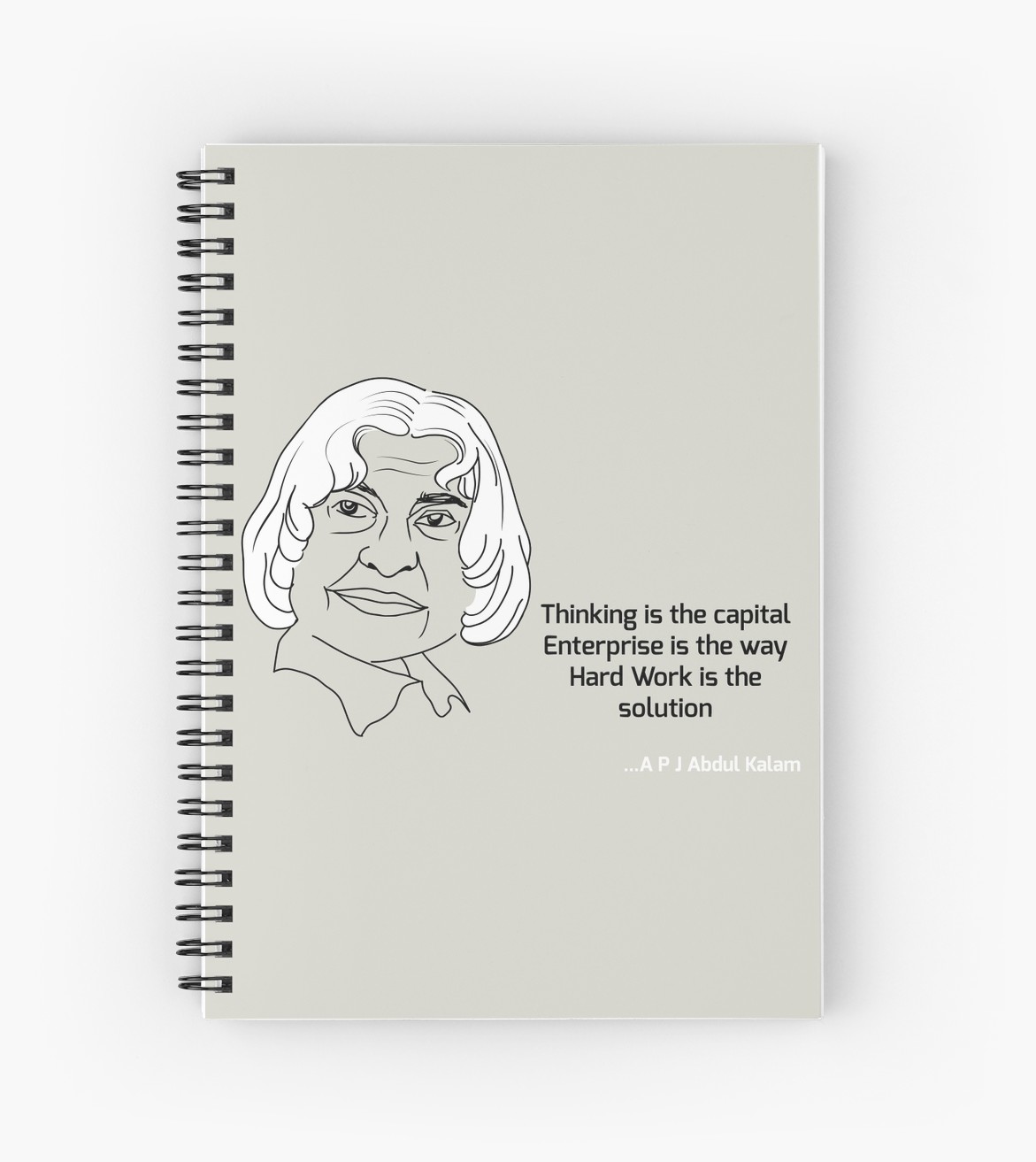 1171x1313 Sketch Dr. Apj Abdul Kalam Spiral Notebooks By Ramanandr Redbubble - Spiral Sketch