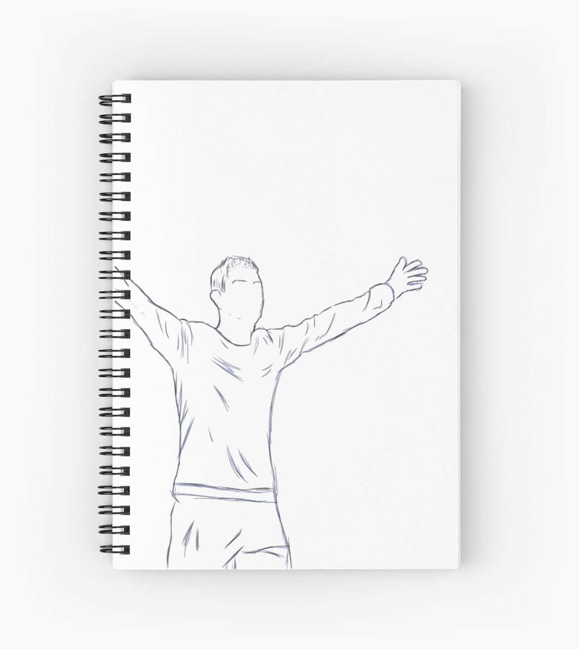 1171x1313 Cristiano Ronaldo Sketch Spiral Notebooks By Nokami Redbubble - Spiral Sketch