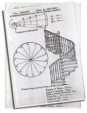 300x386 Spiral Staircase Dimensions - Spiral Staircase Sketch