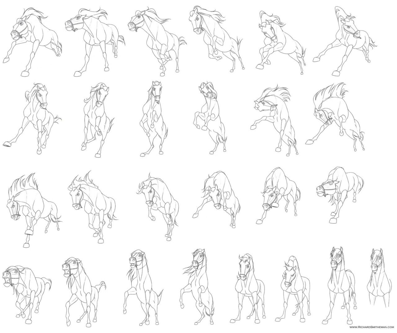 1280x1074 Animator James Baxter Character Spirit Film Spirit Stallion Of - Spirit Stallion Of The Cimarron Sketches