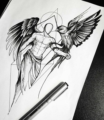 339x392 18 Best Tattoo Sketch Designs For Men And Women Styles At Life - Spiritual Sketches